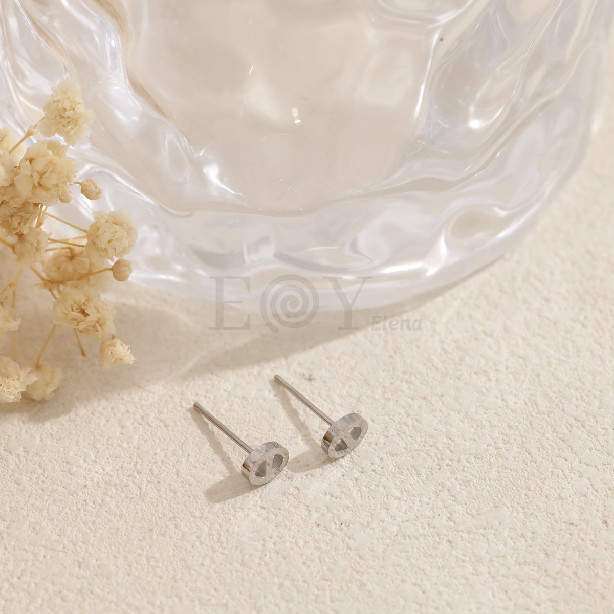 Pendientes detalle acero