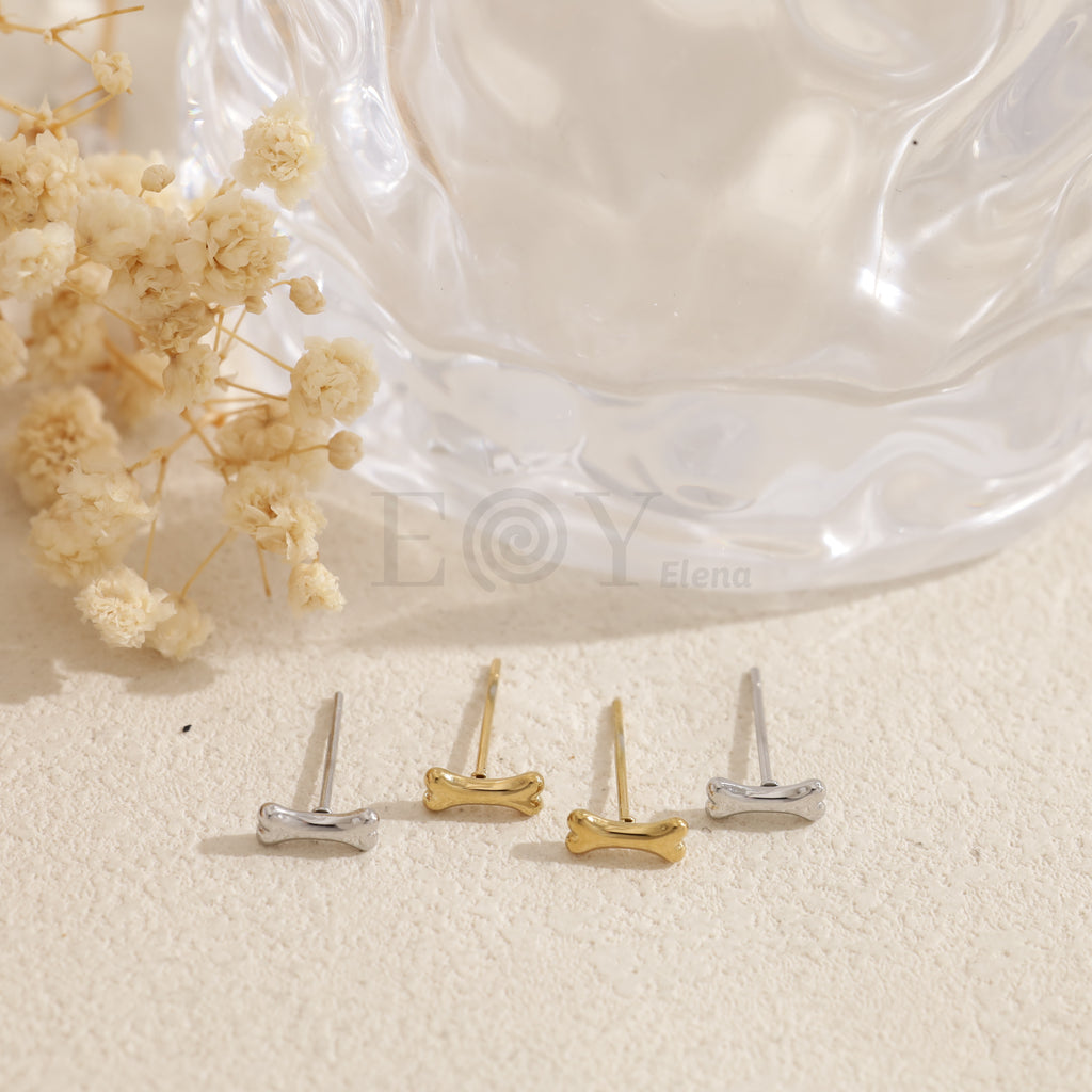 Pendientes hueso acero