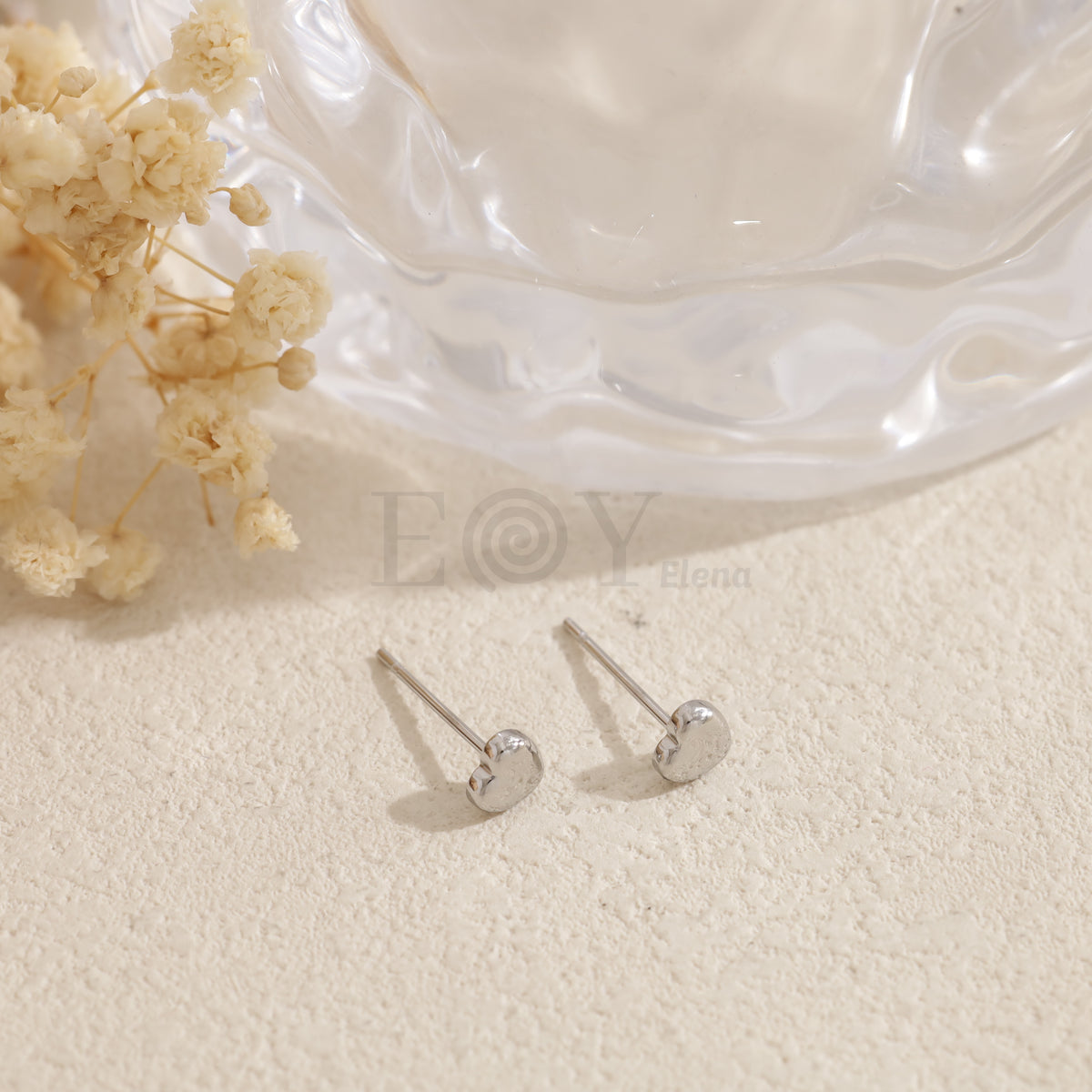 Pendientes corazón acero