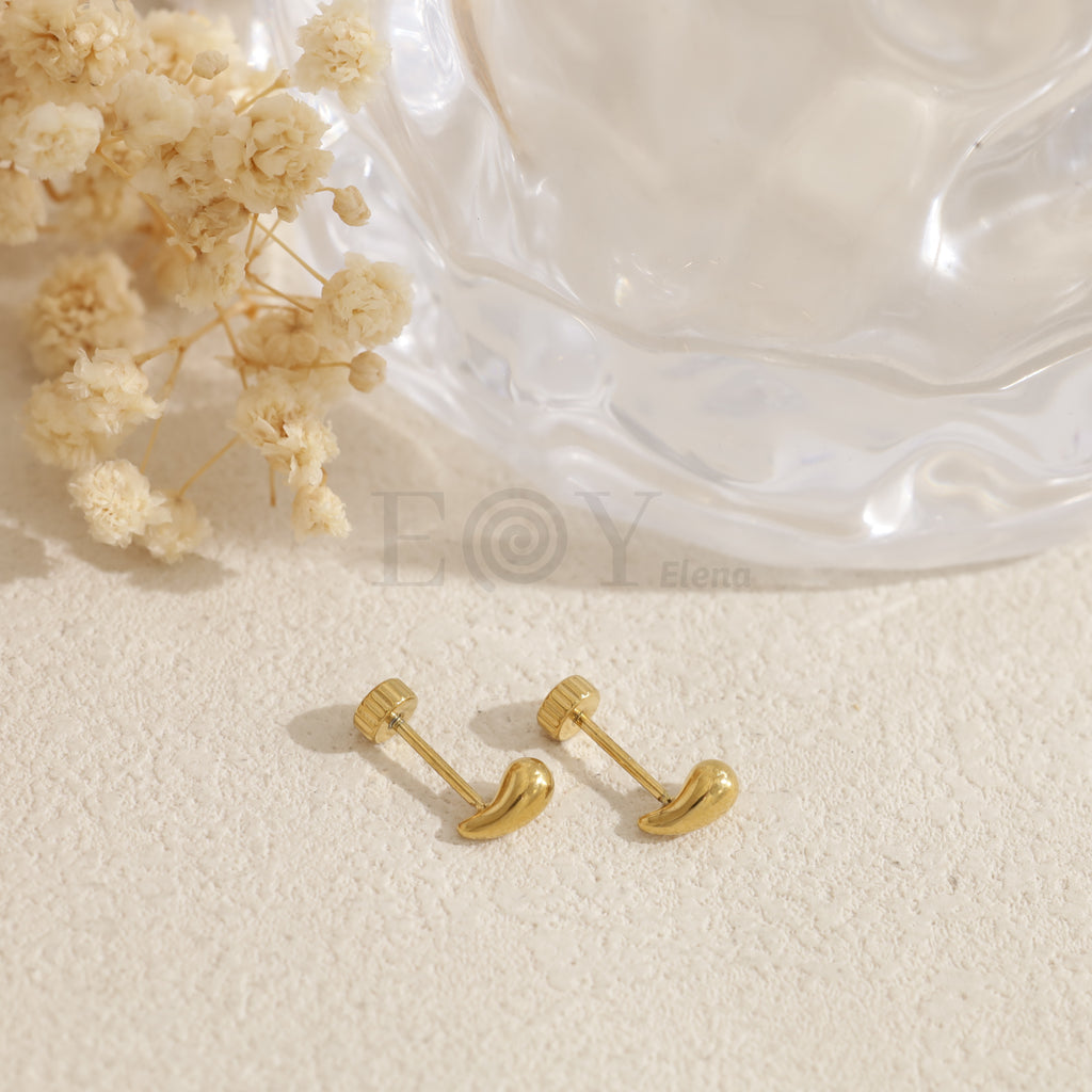 Pendientes gota rosca acero