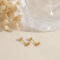 Pendientes gota rosca acero