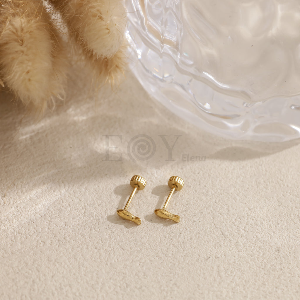 Pendientes pez rosca acero