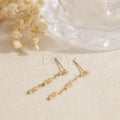 Pendientes largos triple pez acero