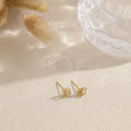 Pendientes flor calada acero