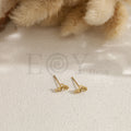 Pendientes media flor acero