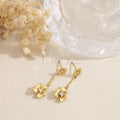 Pendientes doble flor acero