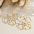 Pendientes flor grande acero