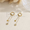 Pendientes aro con corazones colgando acero
