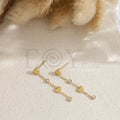 Pendientes corazones y circonitas acero