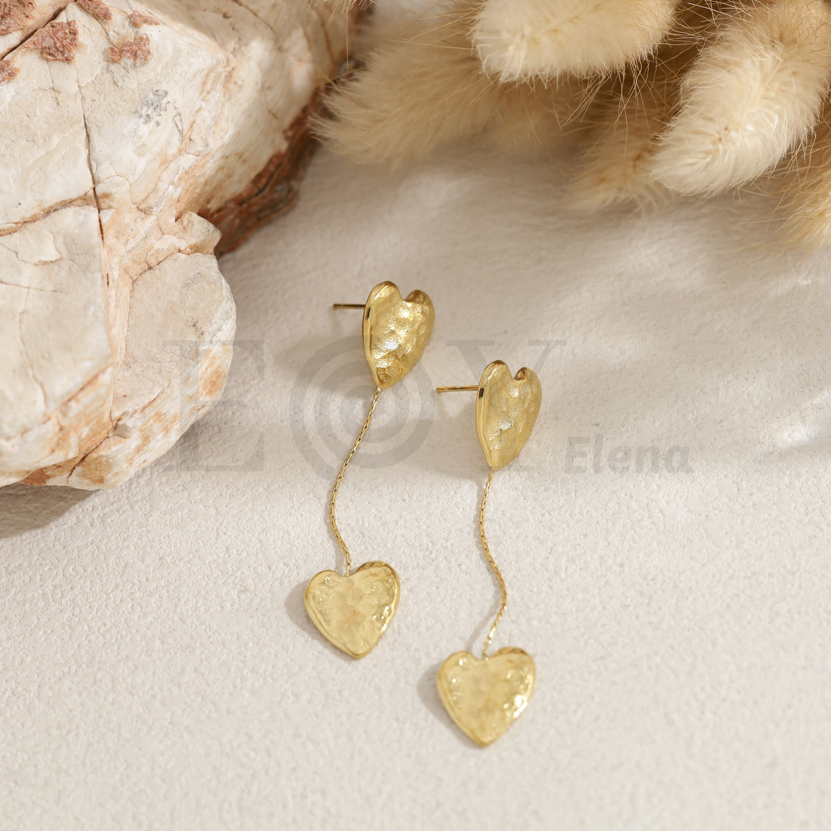 Pendientes corazón acero