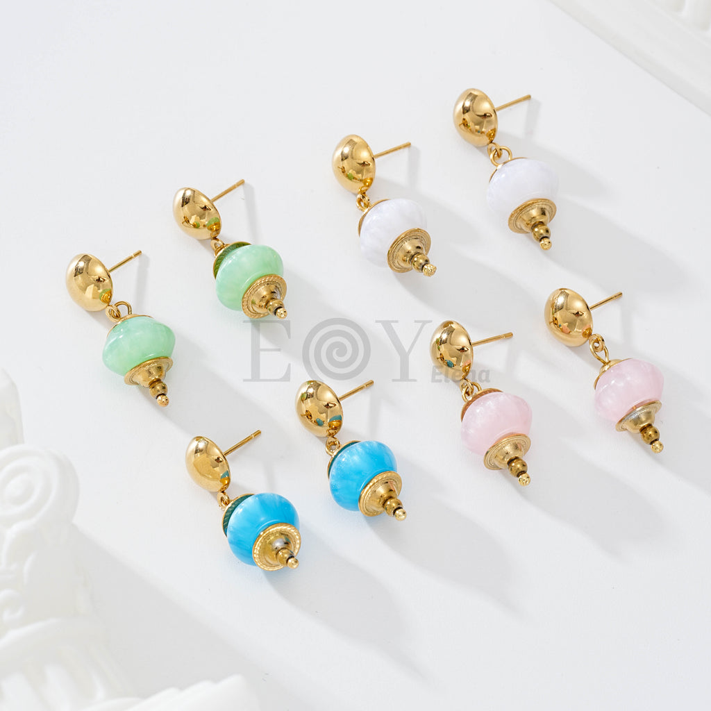 Pendientes piedra color