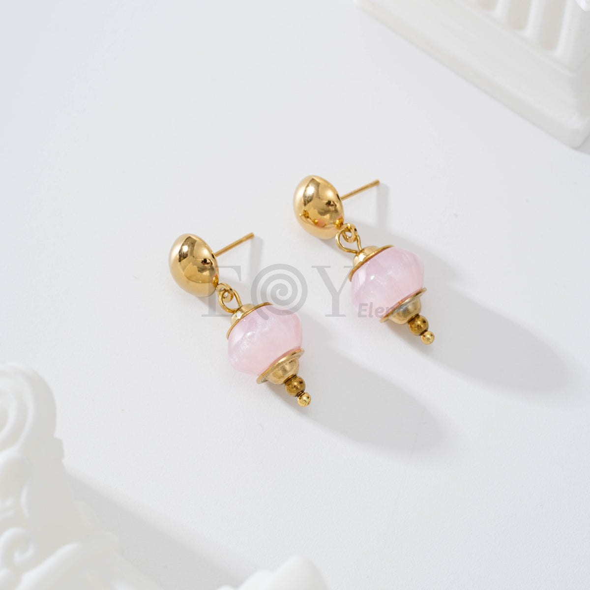 Pendientes piedra color