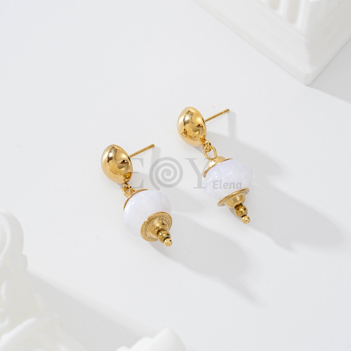 Pendientes piedra color