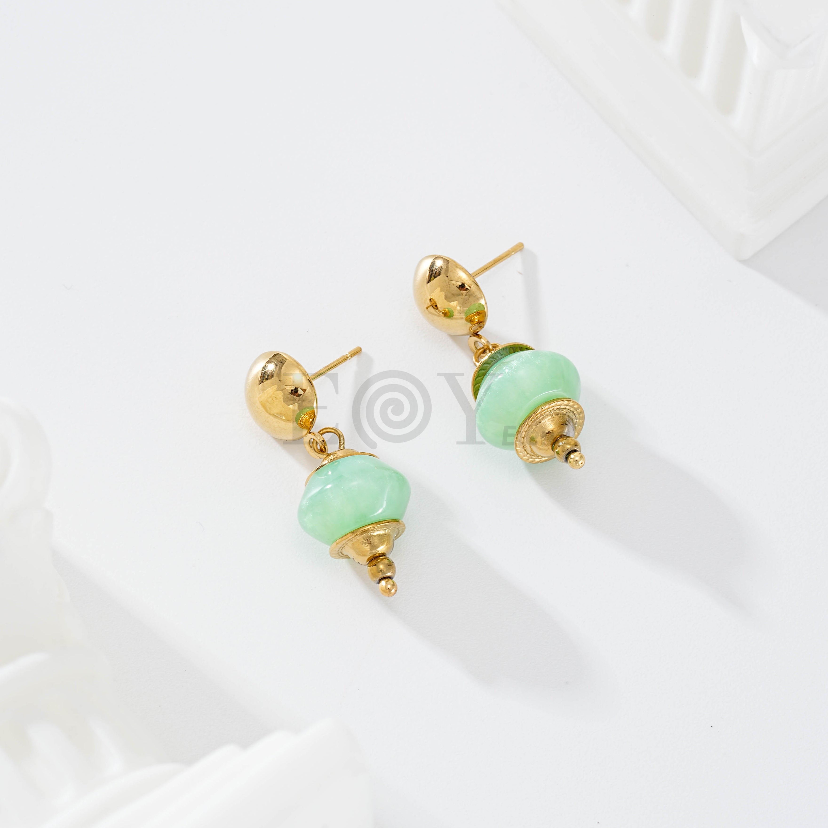Pendientes piedra color