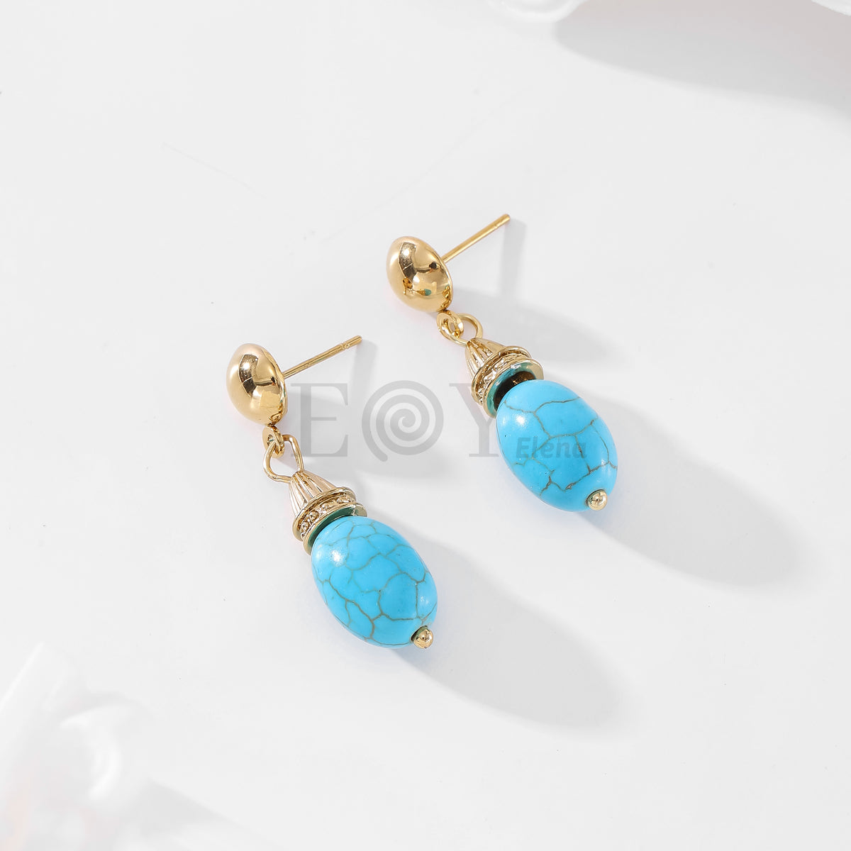 Pendientes piedra color