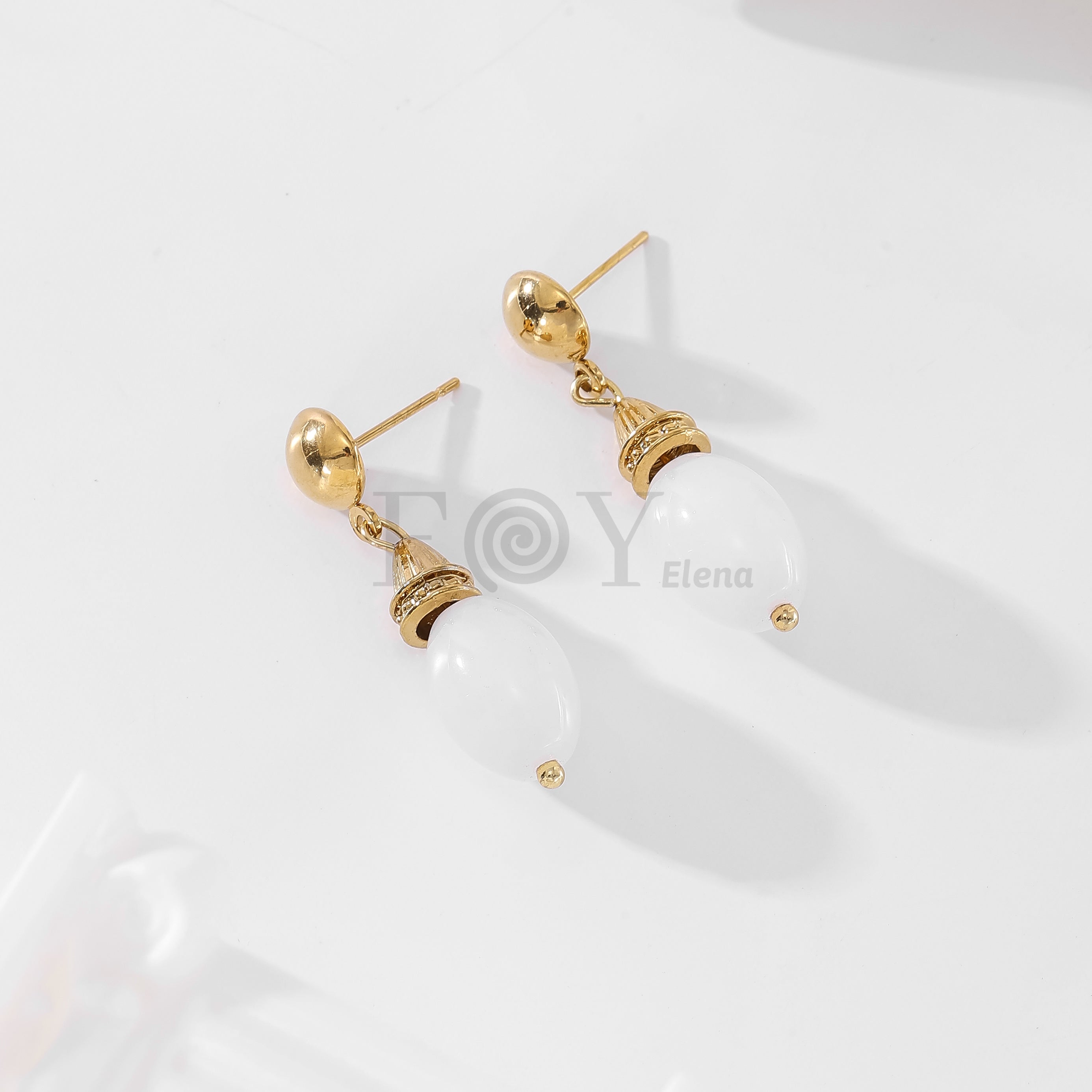 Pendientes piedra color