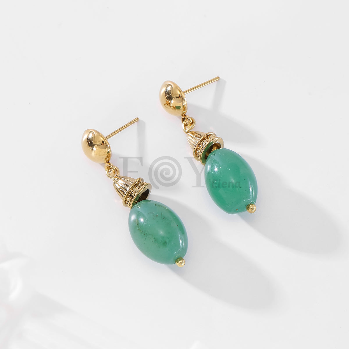 Pendientes piedra color