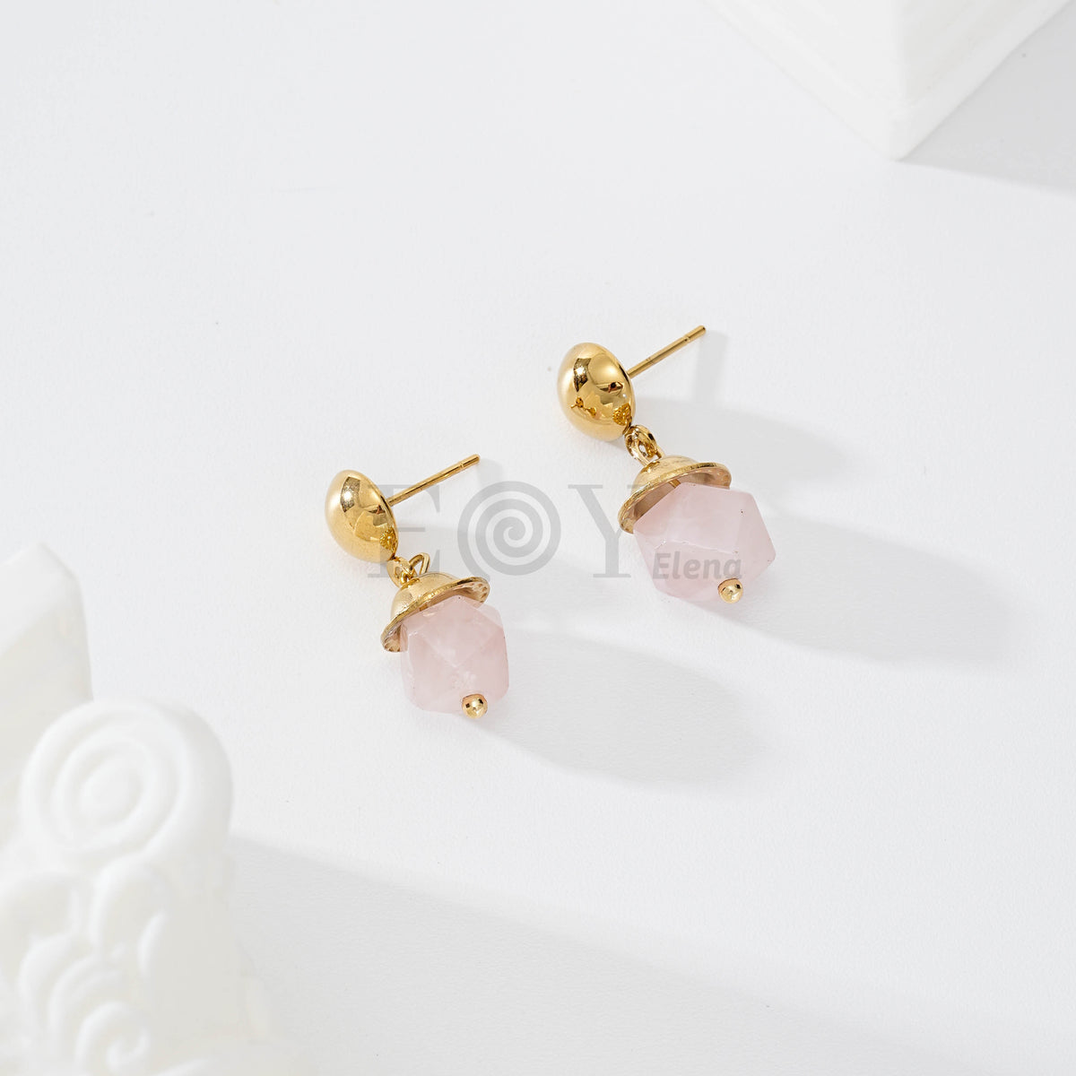 Pendientes piedra color