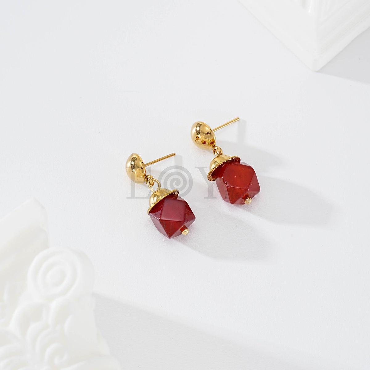 Pendientes piedra color