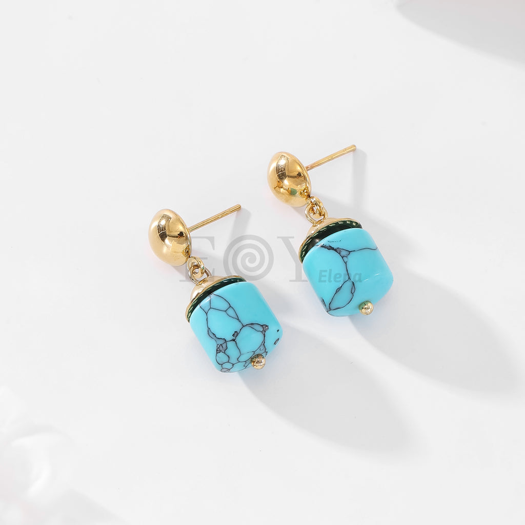 Pendientes con piedra color