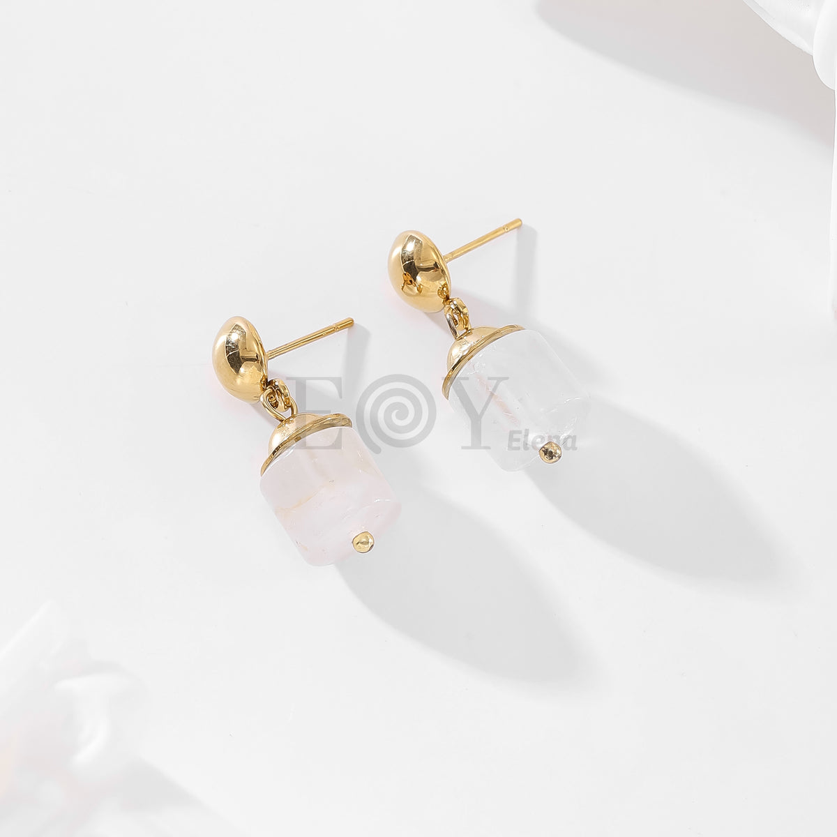Pendientes con piedra color