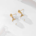 Pendientes con piedra color