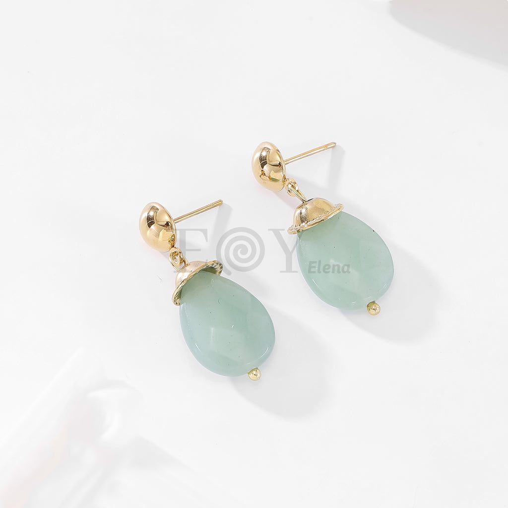 Pendientes piedra color