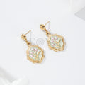 Pendientes chapa flores