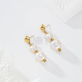 Pendientes doble perla