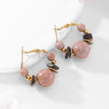 Pendientes bolas tonos tierra
