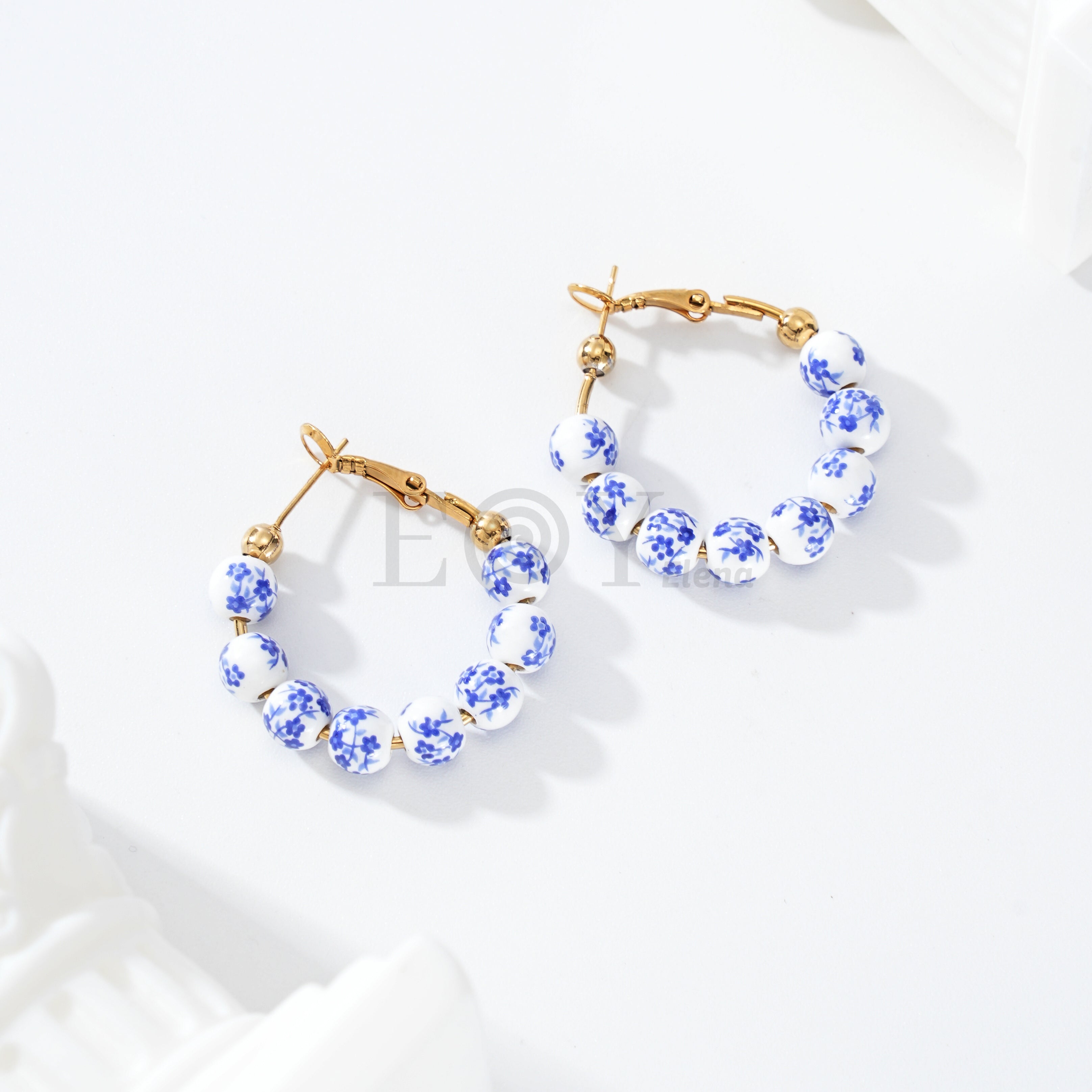 Pendientes aro bolas colores