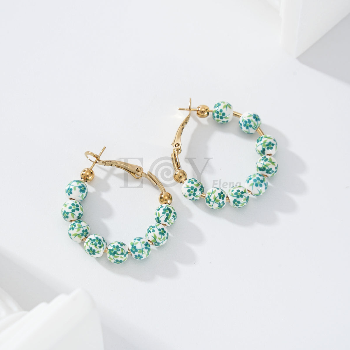 Pendientes aro bolas colores