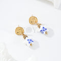 Pendientes chapa con piedra estrella