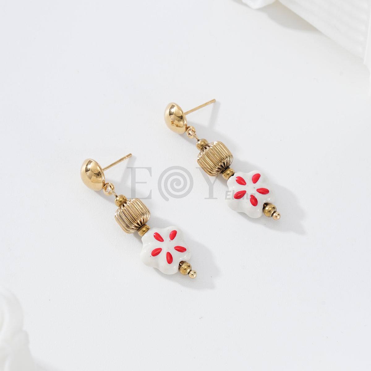 Pendientes chapa con detalle color