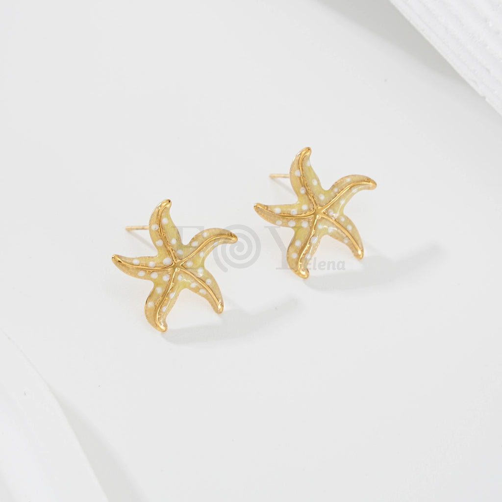 Pendientes estrella de mar lunares
