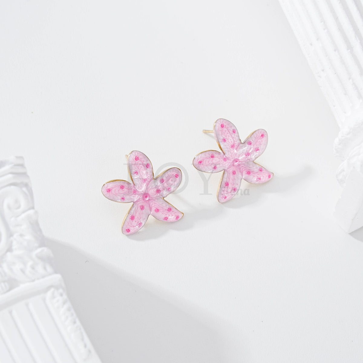 Pendientes flor color
