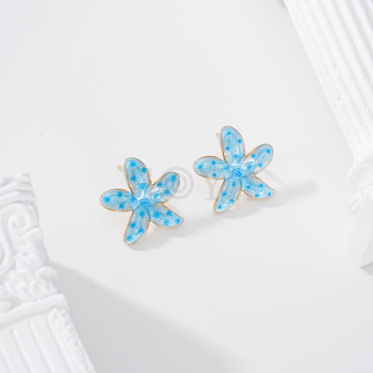 Pendientes flor color