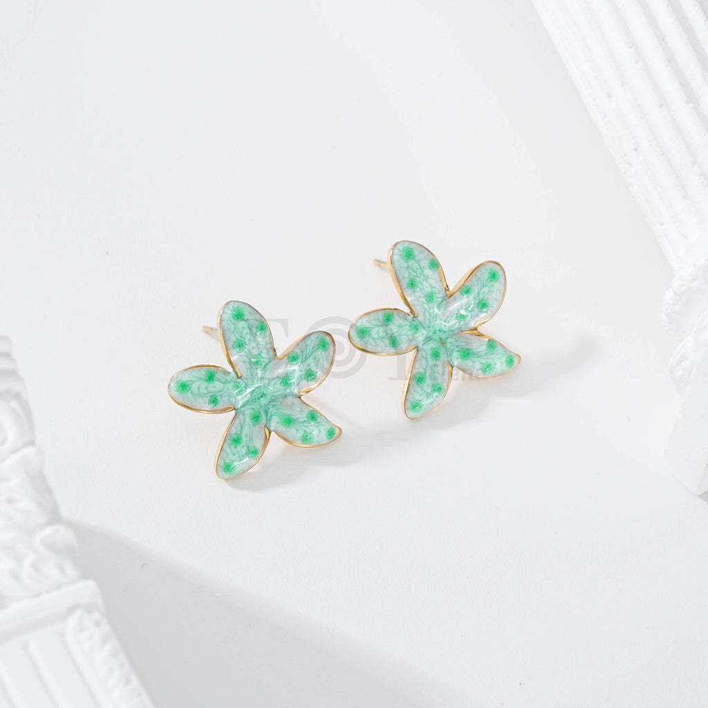 Pendientes flor color