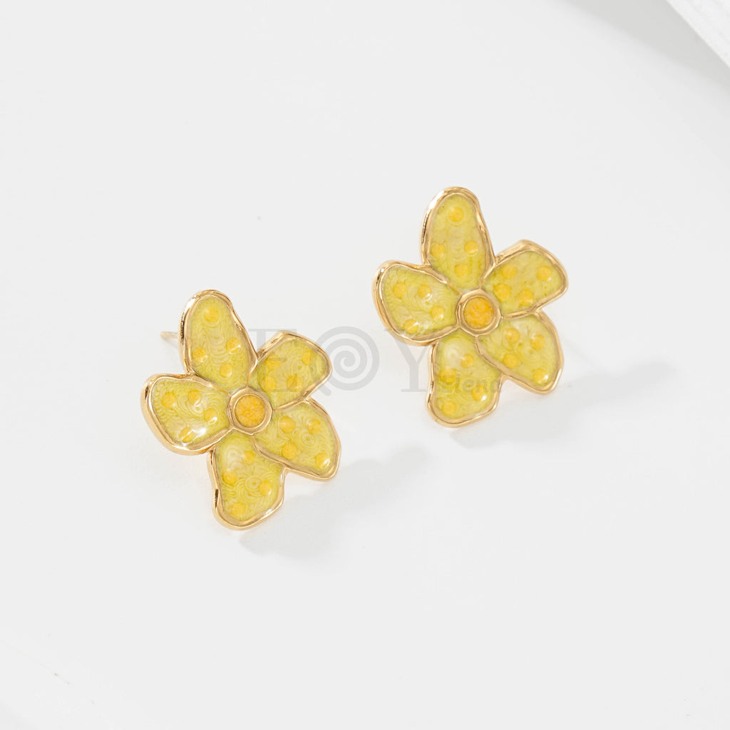 Pendientes flor color
