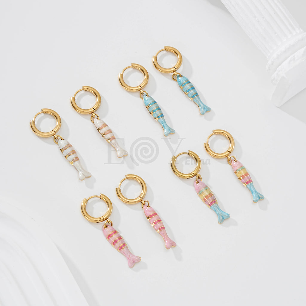 Pendientes pez alargado
