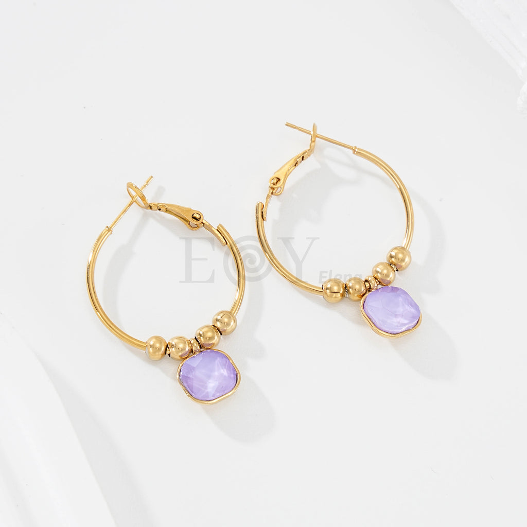 Pendientes circonita color