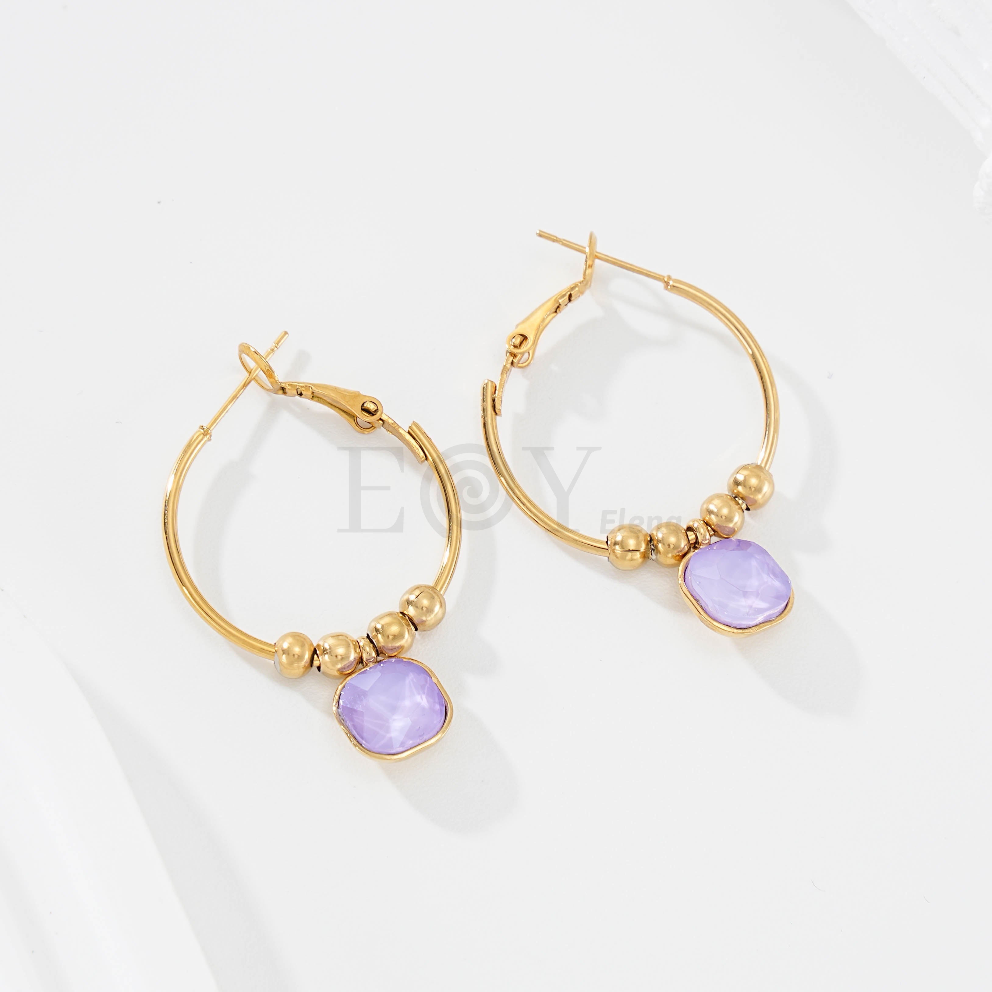 Pendientes circonita color