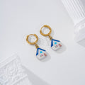 Pendientes aro casa color