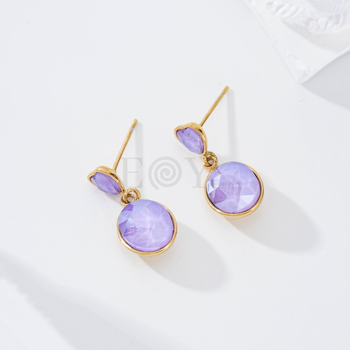 Pendientes piedra color