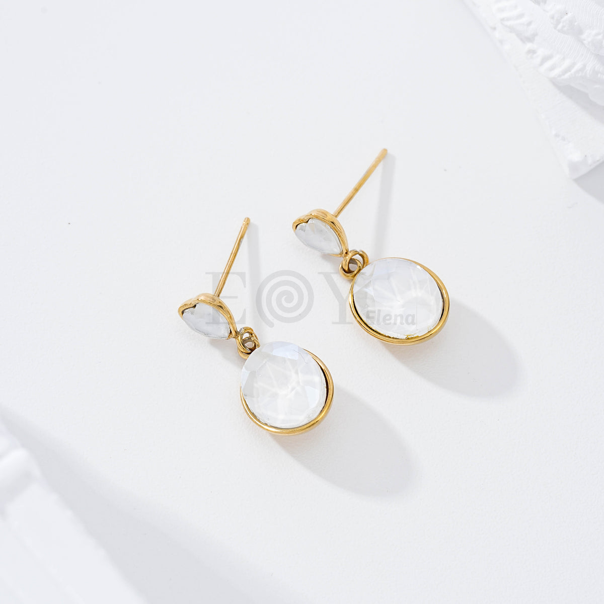 Pendientes piedra color