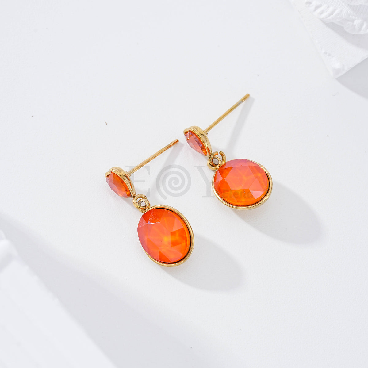 Pendientes piedra color