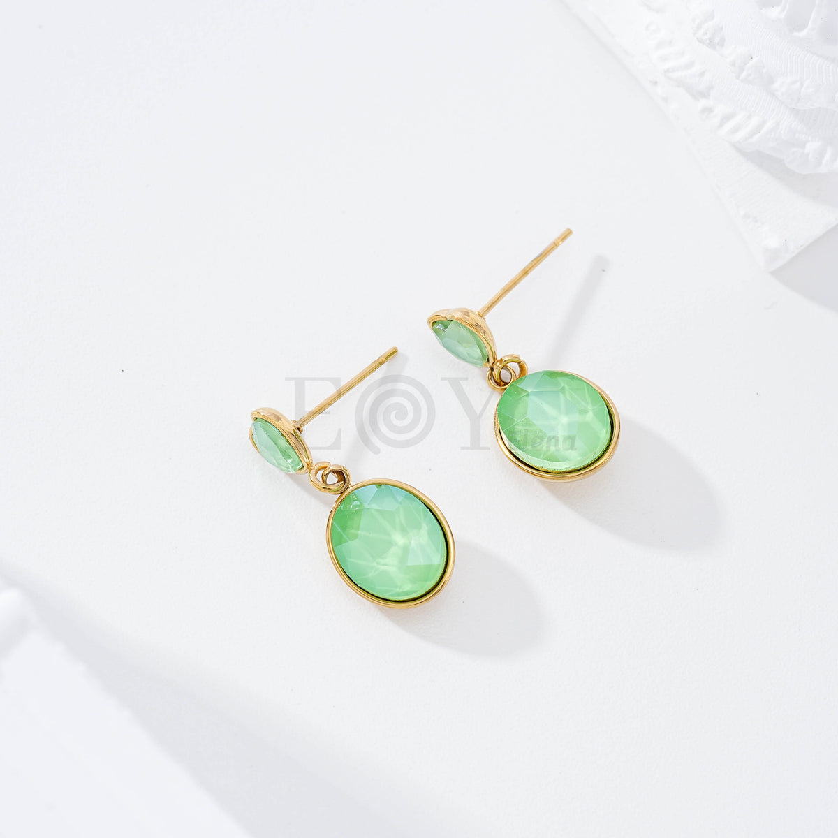 Pendientes piedra color