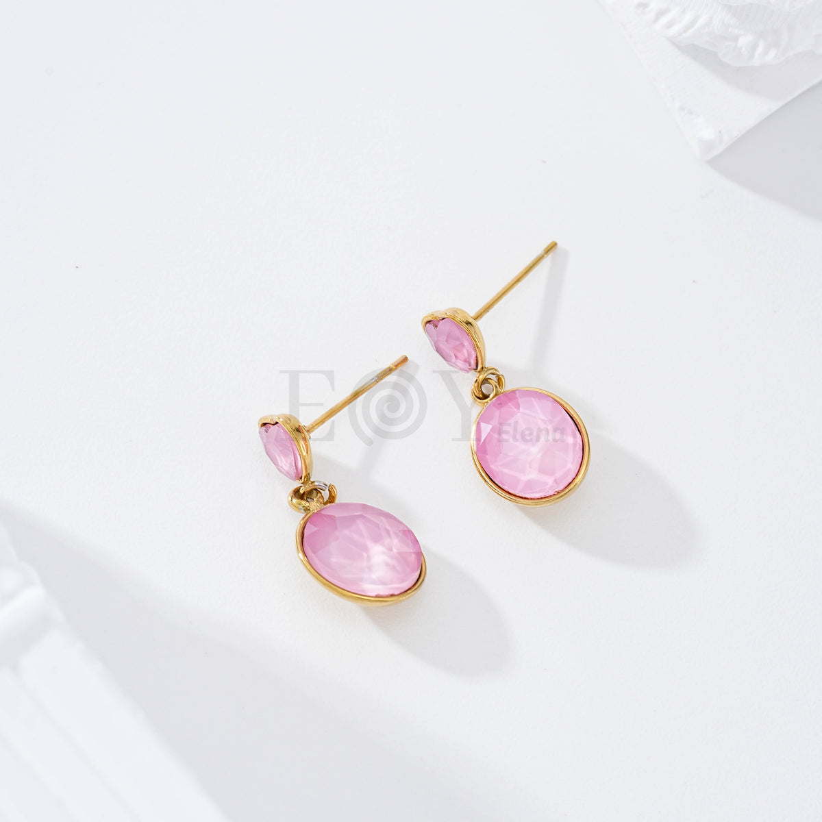 Pendientes piedra color
