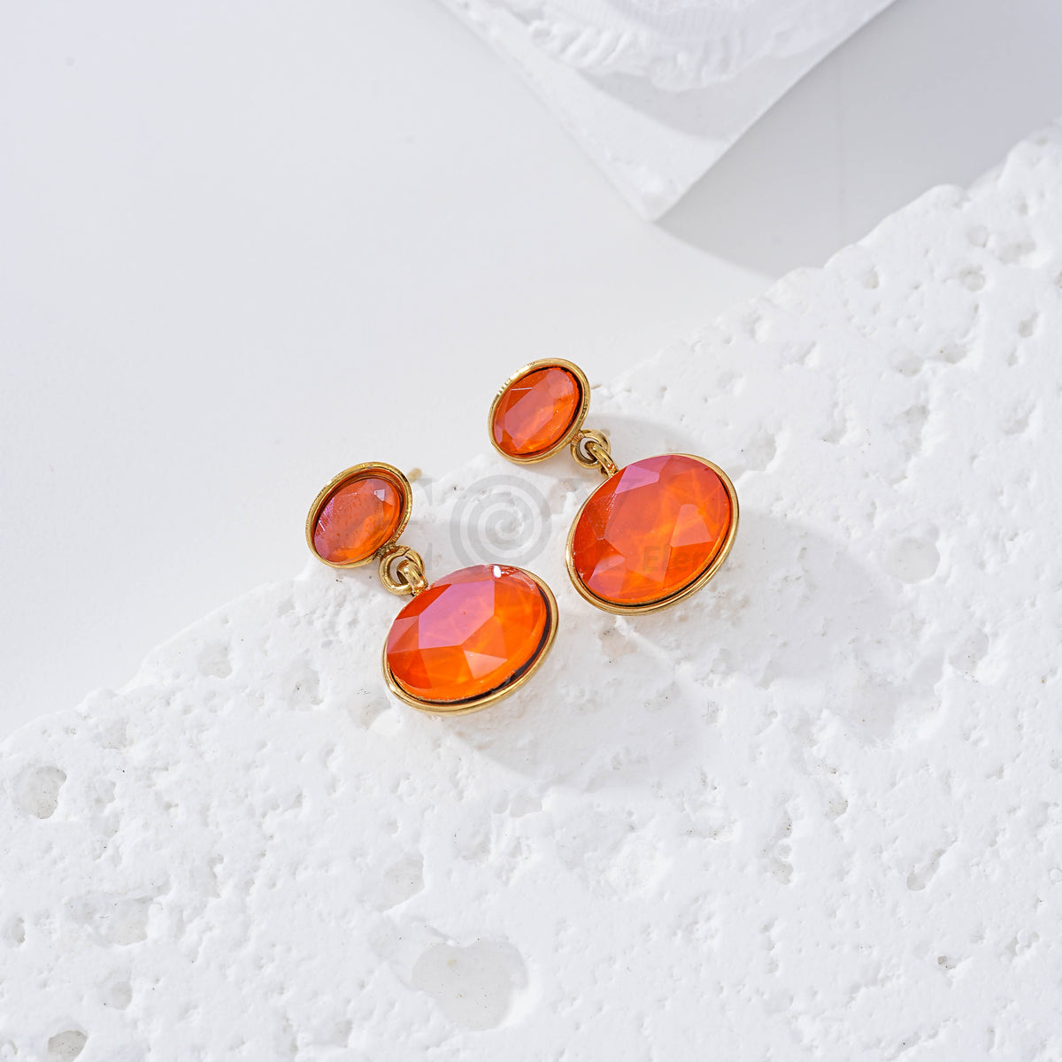 Pendientes piedra color