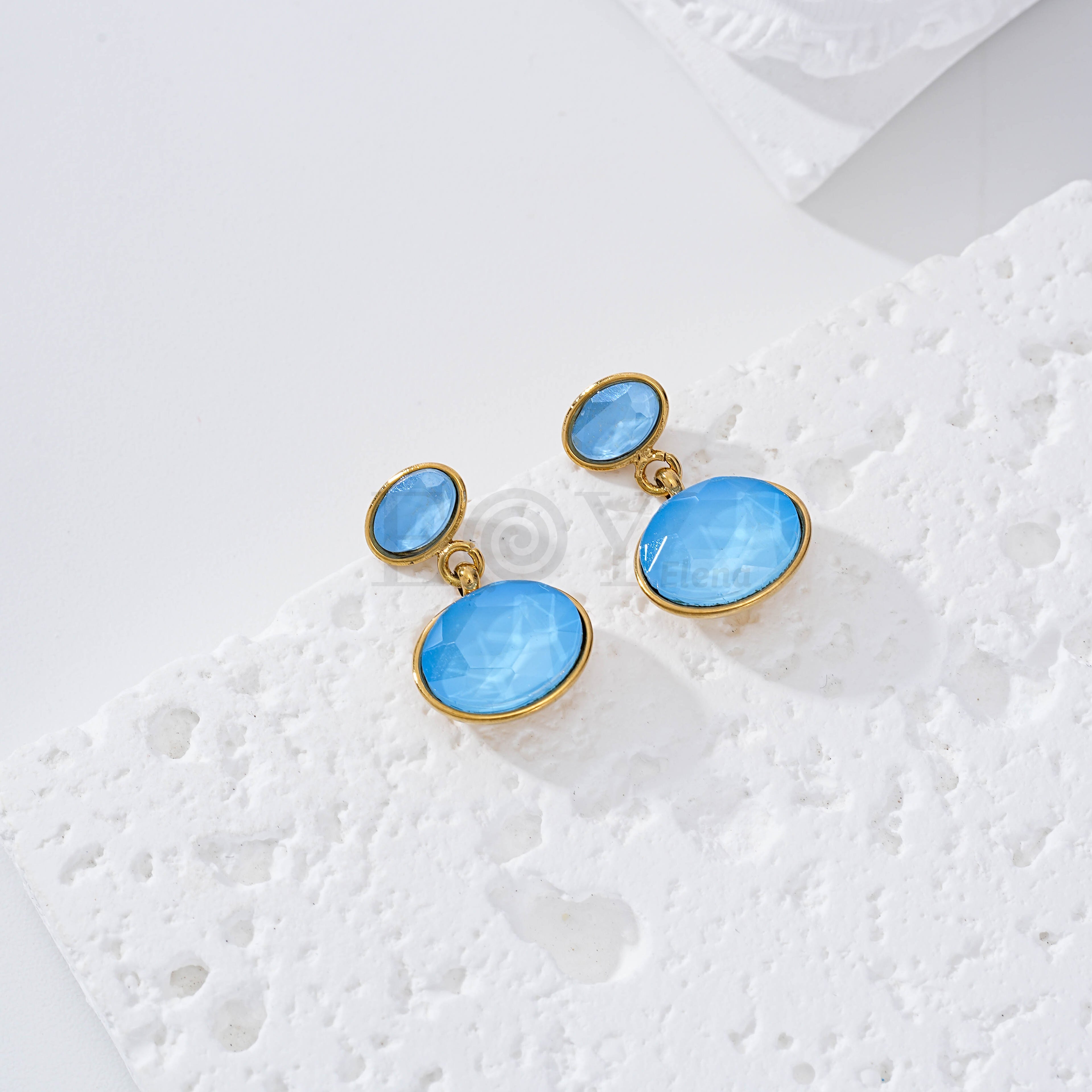 Pendientes piedra color